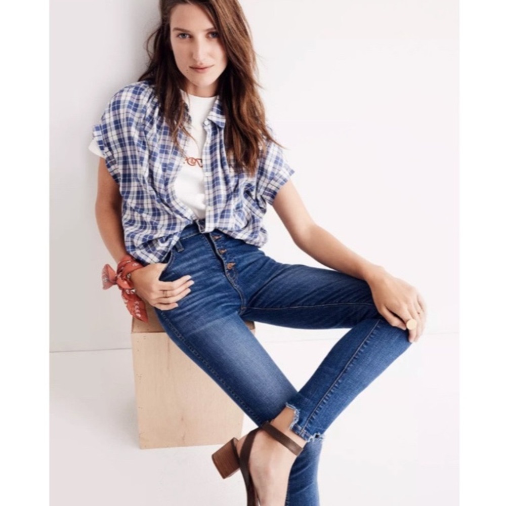 Madewell 10” High-Rise Skinny Jeans Dark Blue 28